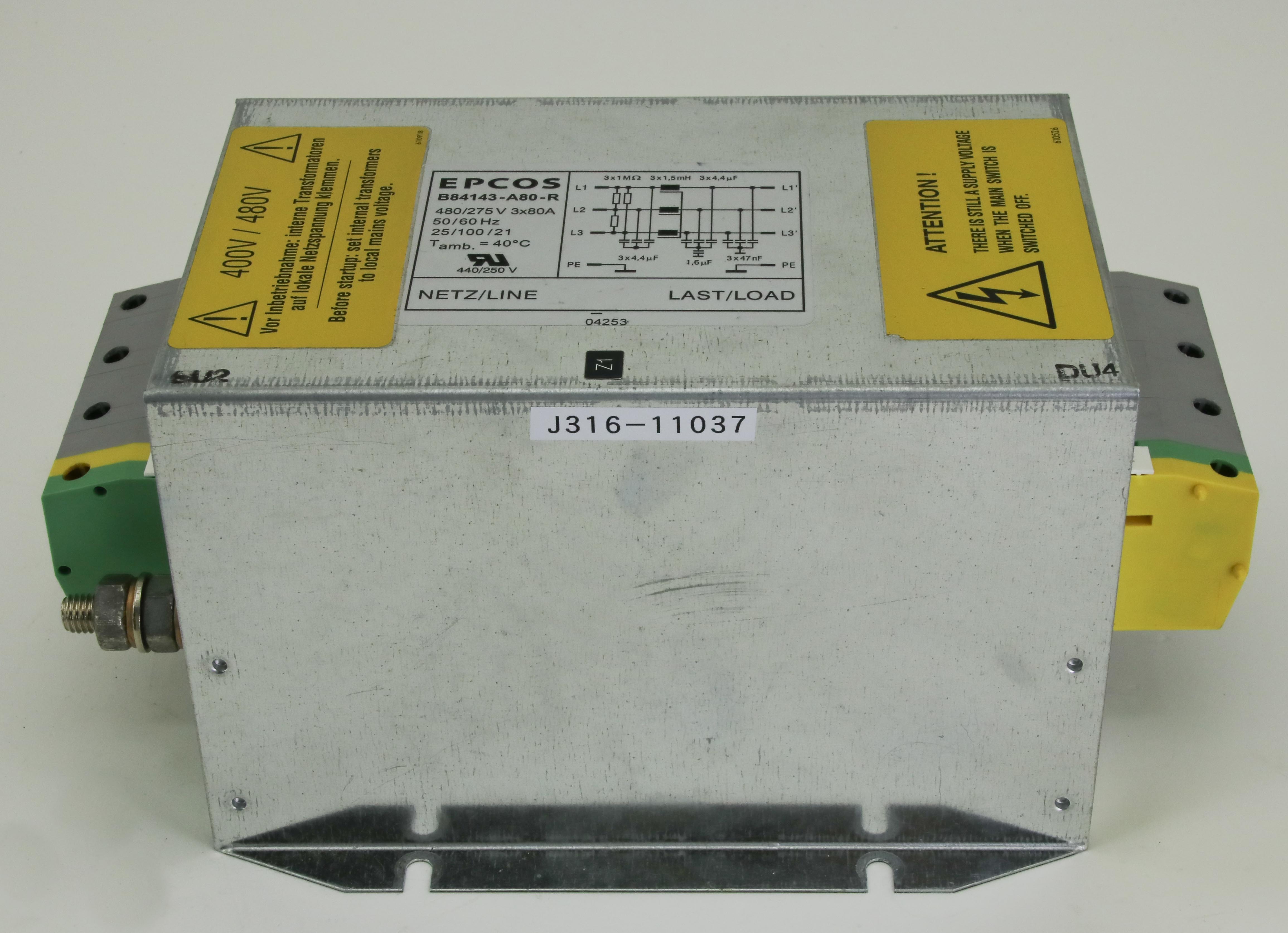 11037 Epcos Power Line Filter 480275v B84143 A80 R J316gallery